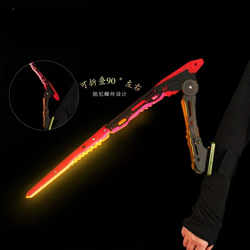Anime Cosplay Katana - アニメサイバーパンクカタナマンティスブレード発光ソードナイフLEDライトコスプレ小道具ハロウィンおもちゃギフト
