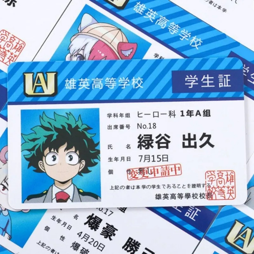My Hero Academia Belt - 1 個アニメ周辺機器私のヒーロー学界 PVC 学生 ID カード学食カード