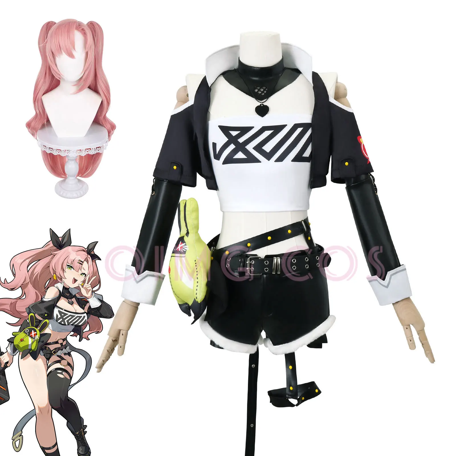Anime Cosplay Girl Costume - ニコール・デマラ・ゼンレス・ゾーン・ゼロコスプレ衣装制服ウィッグアニメハロウィンコスチュームパーティー仮装女性ゲーム