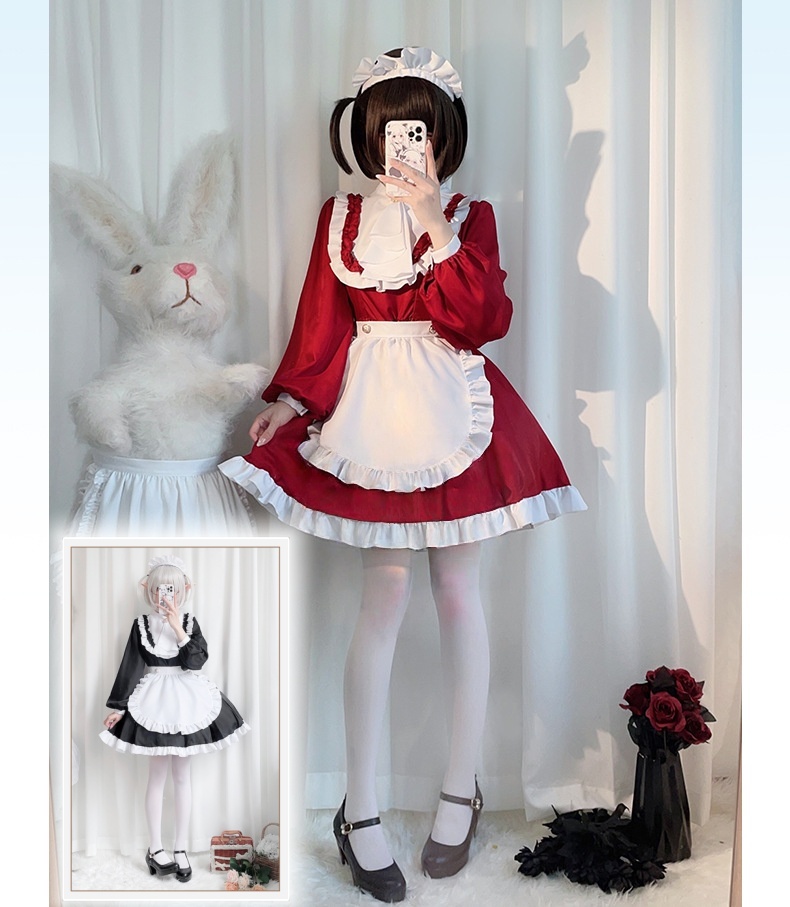 Anime Cosplay Cat - 和風Y2K ジライケイ 猫 かわいい 黒 白