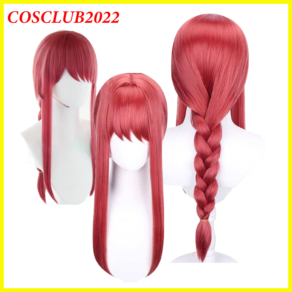 Anime Cosplay Makima - 変装マキマコスプレウィッグアニメ帽子ウィッグ耐熱人工毛カーニバルハロウィンドレスアップパーティーロールプレイ小道具