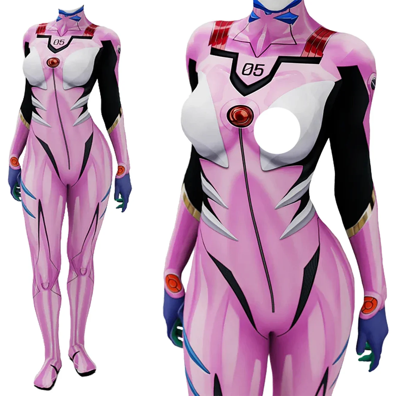 Anime Cosplay Girl Costume - アニメEVA 05 マキナミ コスプレ衣装 スーパーヒーロー 女性