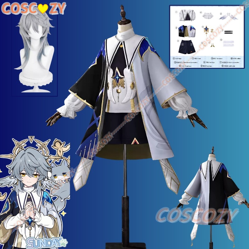 Anime Cosplay Cat - ホンカイ・スターレイル サンデー リトルキャットシリーズ コスプレコスチューム メンズ ゲーム衣装