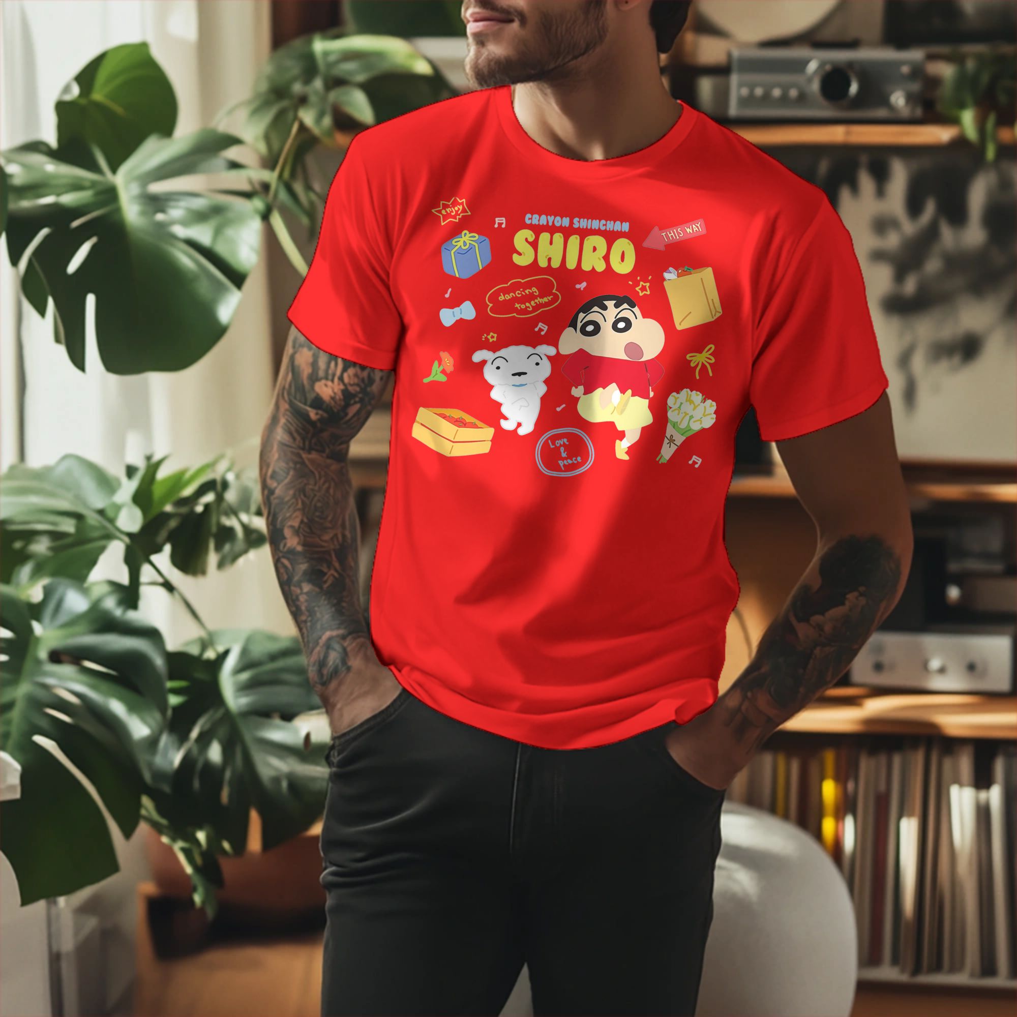 Anime Cosplay Ideas Male - クレヨンしんちゃん Tシャツ男性女性かわいいアニメマンガヴィンテージ純綿 Tシャツラウンドカラー半袖 Tシャツギフトアイデアトップス