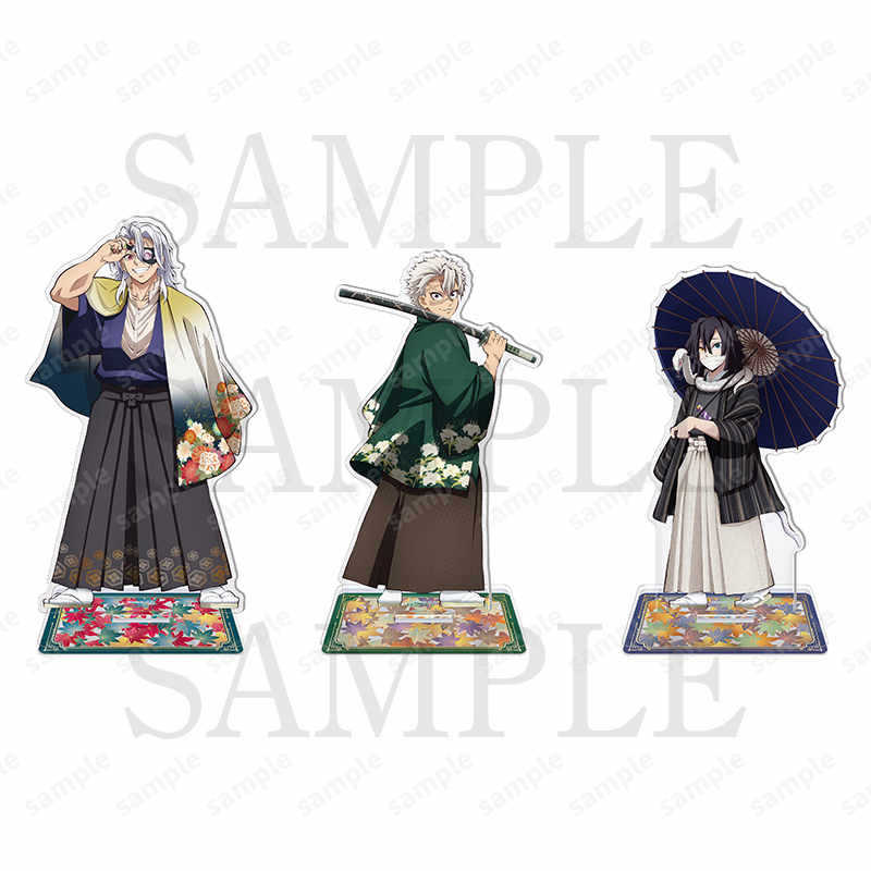Demon Slayer Haori - 3種類の鬼滅の刃着物姿勢アクリルカードスタンドモデルおもちゃ人形デスクデコレーションコレクタブルギフト