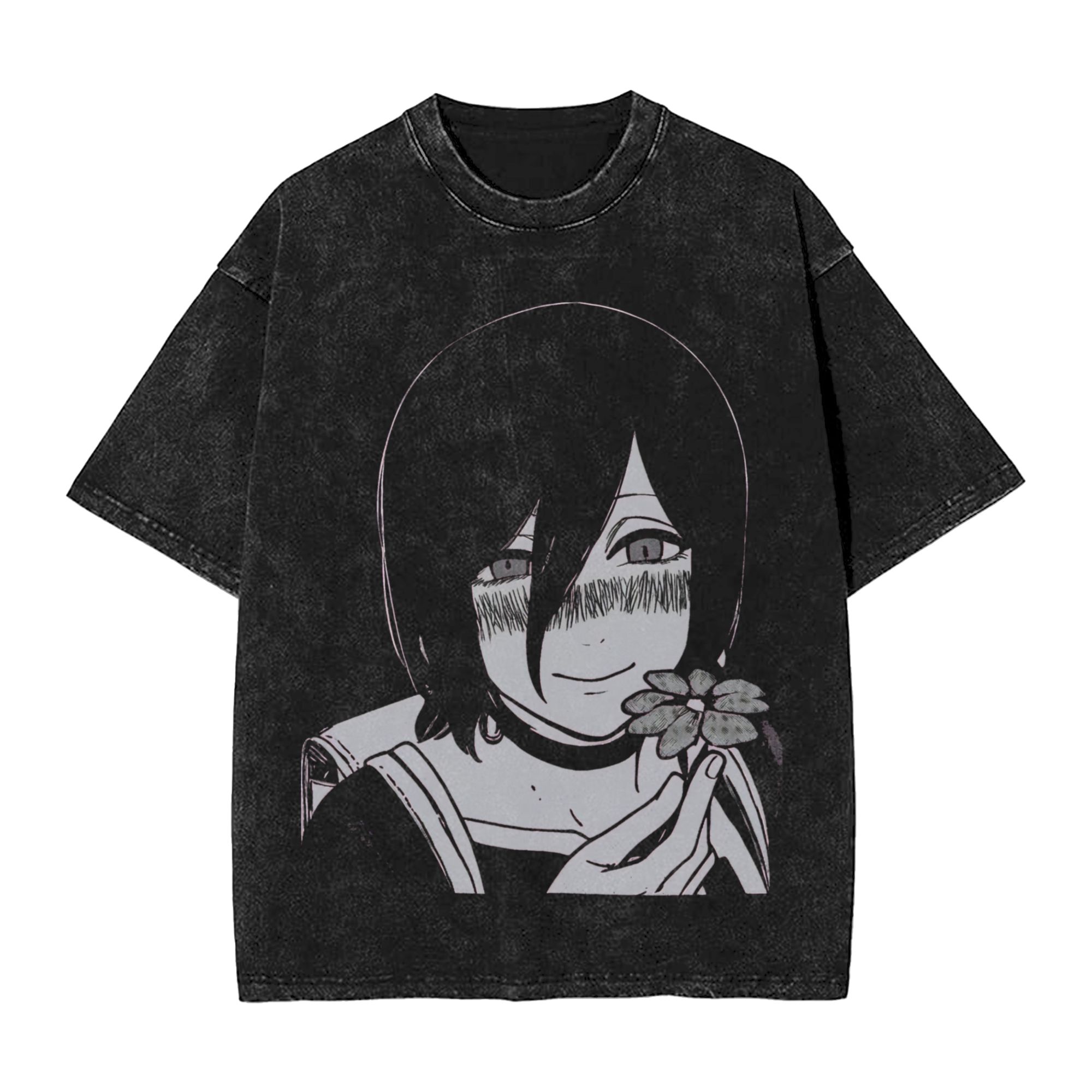 チェーンソーマン ウォッシュドコットン Tシャツ、アニメプリ - Anime Cosplay Chainsaw Man のレビューと価格