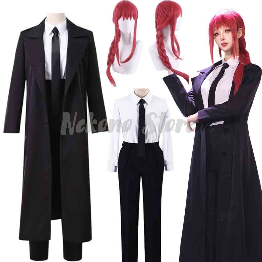アニメマキマ制服コスプレ衣装スーツトレンチコートシャツネクタ - Anime Cosplay Makima のレビューと価格
