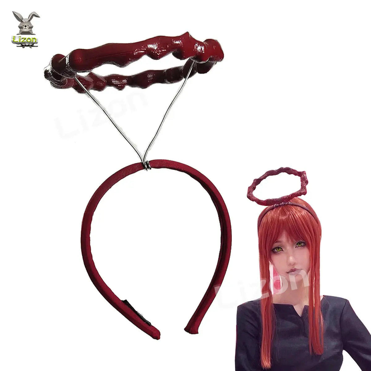 男性用チェーンソーヘッドバンド,アニメアクセサリー,3Dプリ - Anime Cosplay Makima のレビューと価格