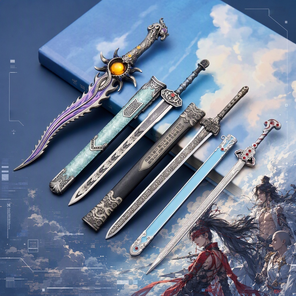 11インチ ナラカ・ブレードポイント刀 アニメコスプレ小道具 - Anime Cosplay Katana のレビューと価格