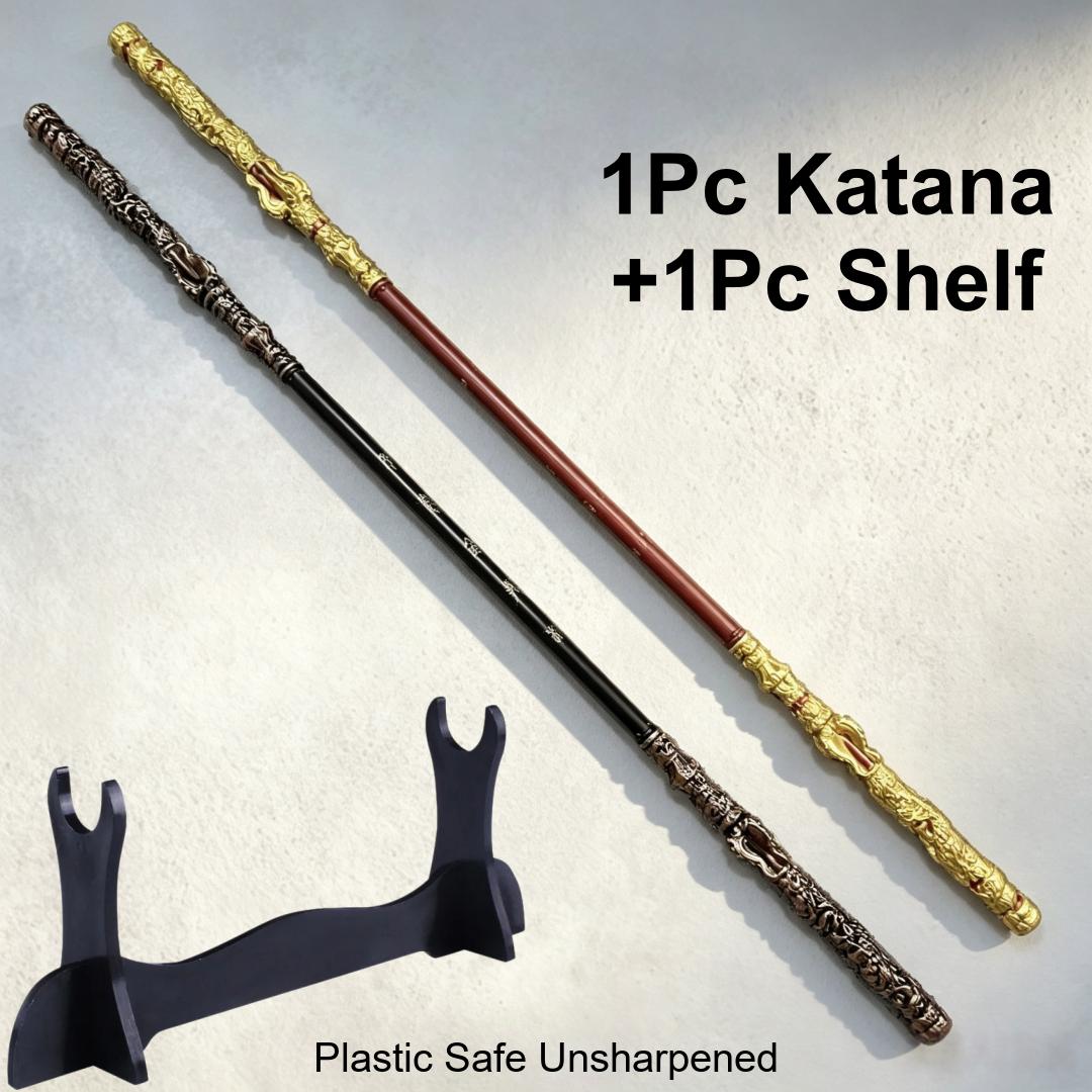70インチ ブラックミス ウーコン 魔法の杖 ゲームアニメコ - Anime Cosplay Katana のレビューと価格