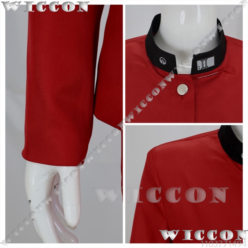 ツクモ今百ゲームコスプレライン赤い学校制服学生スーツ紫色のか - Anime Cosplay Wigs のレビューと価格
