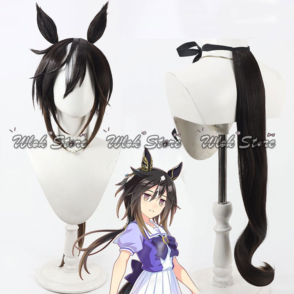 ウマ娘 プリティーダービー ステイゴールド コスプレウィッグ - Anime Cosplay Long Black Hair のレビューと価格