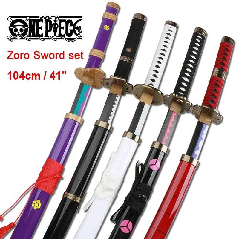 2026 3ピース ロロノア・ゾロ刀 104cm 手作り刀  - Anime Cosplay Katana のレビューと価格
