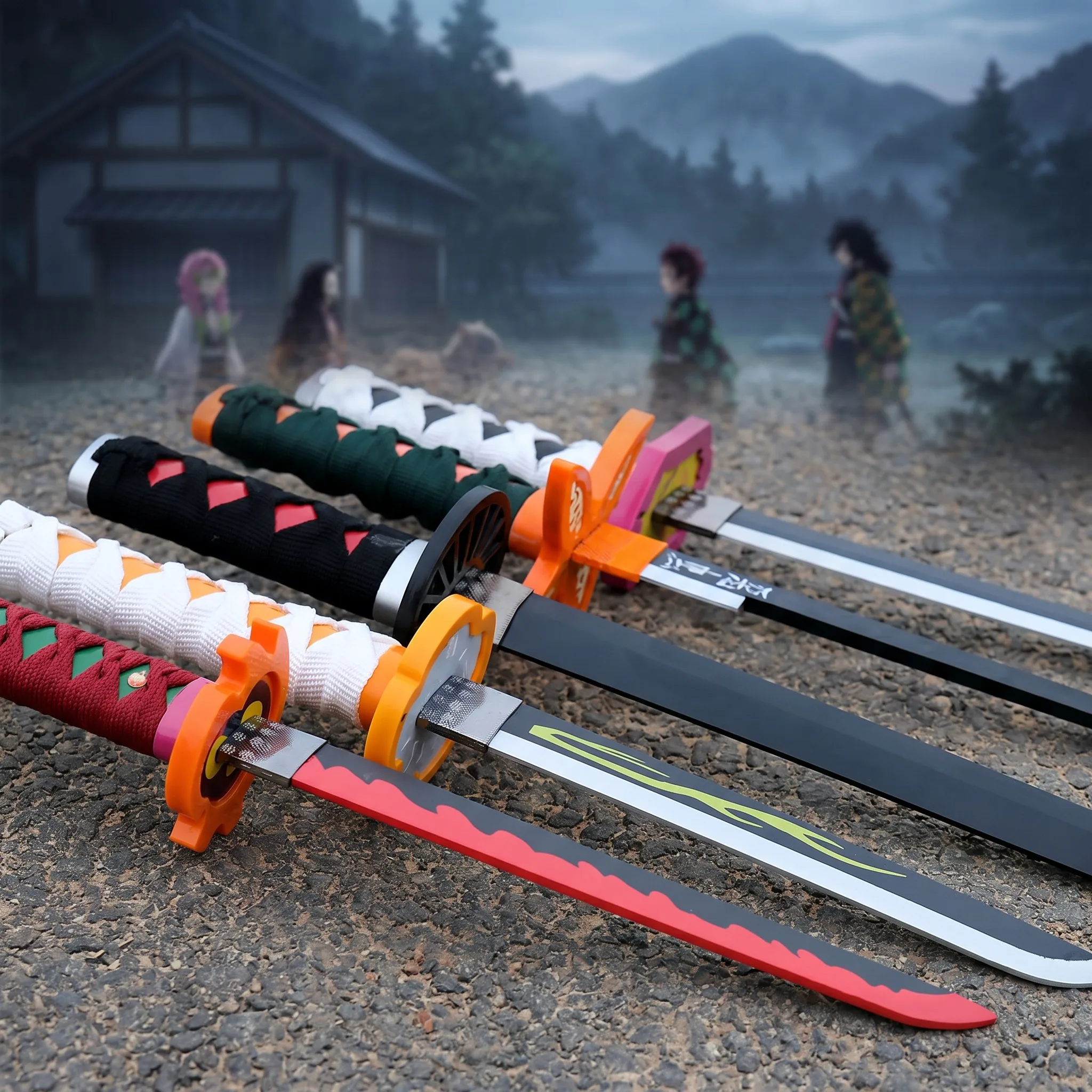 72 104cm 鬼滅の刃 刀 竈門炭治郎 竈門善逸 三緑ア - Anime Cosplay Katana のレビューと価格
