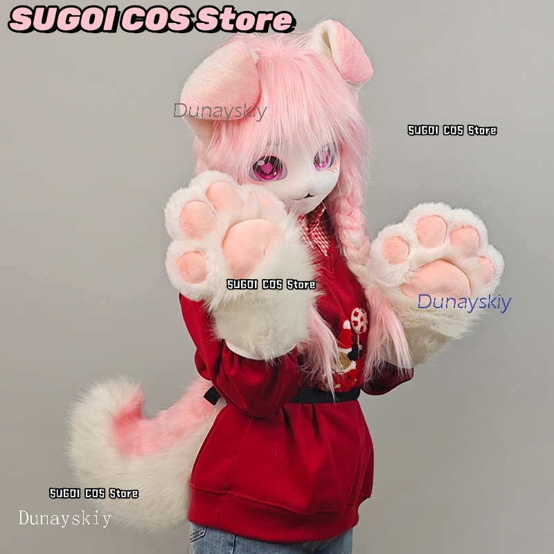 aBcSCS*ファーコスチュームヘッド着ぐるみキュートファー - Anime Cosplay Cat のレビューと価格