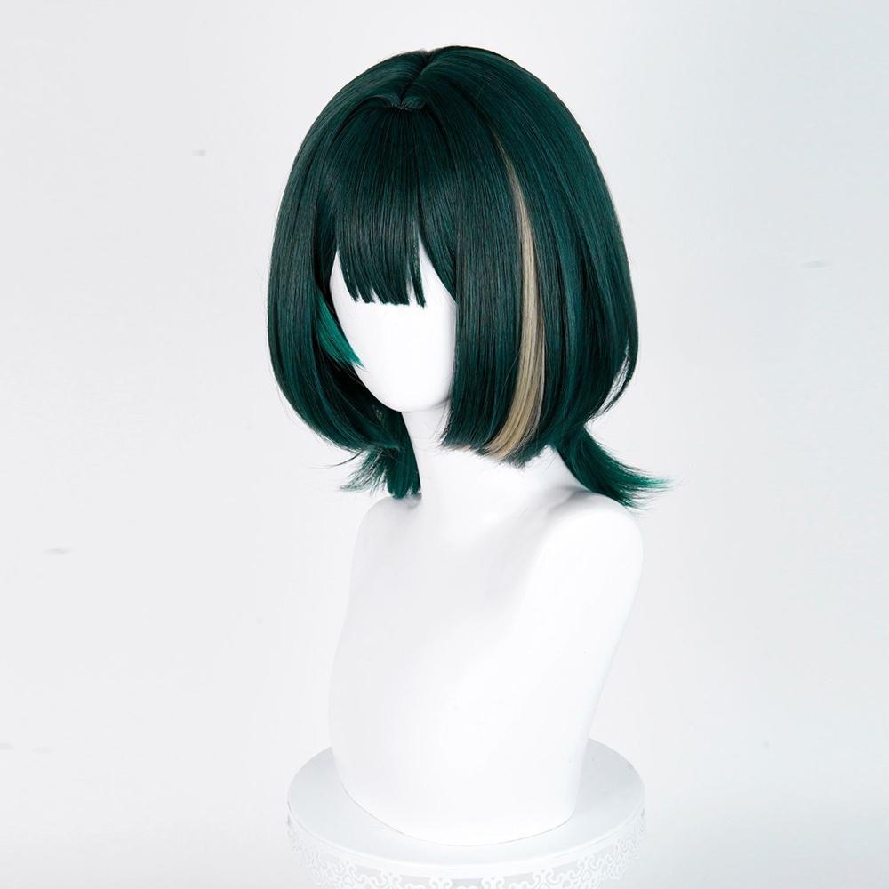 アニメネフェルコスプレウィッググリーンハイライトウィッグ女性 - Anime Cosplay Girl Costume のレビューと価格