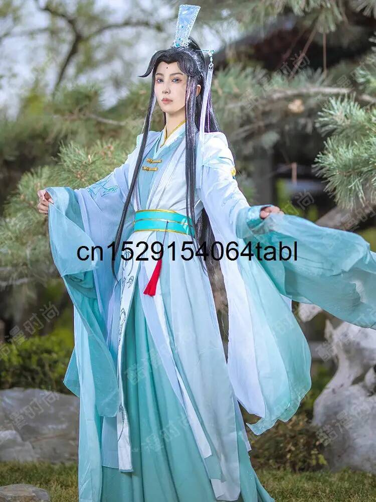 新天官慈福風師清玄コスプレ衣装漢服セット天官の祝福付きハロウ - Anime Cosplay Wigs のレビューと価格