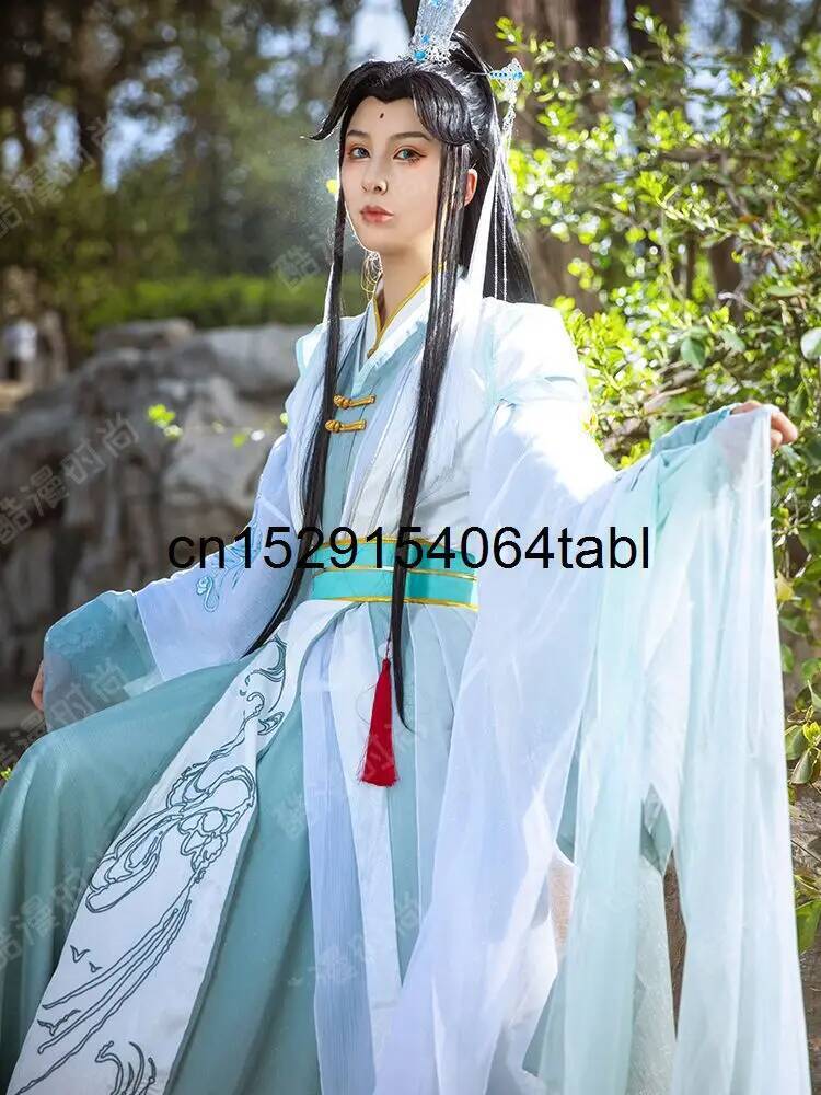 新天官慈福風師清玄コスプレ衣装漢服セット天官の祝福付きハロウ - Anime Cosplay Wigs のレビューと価格